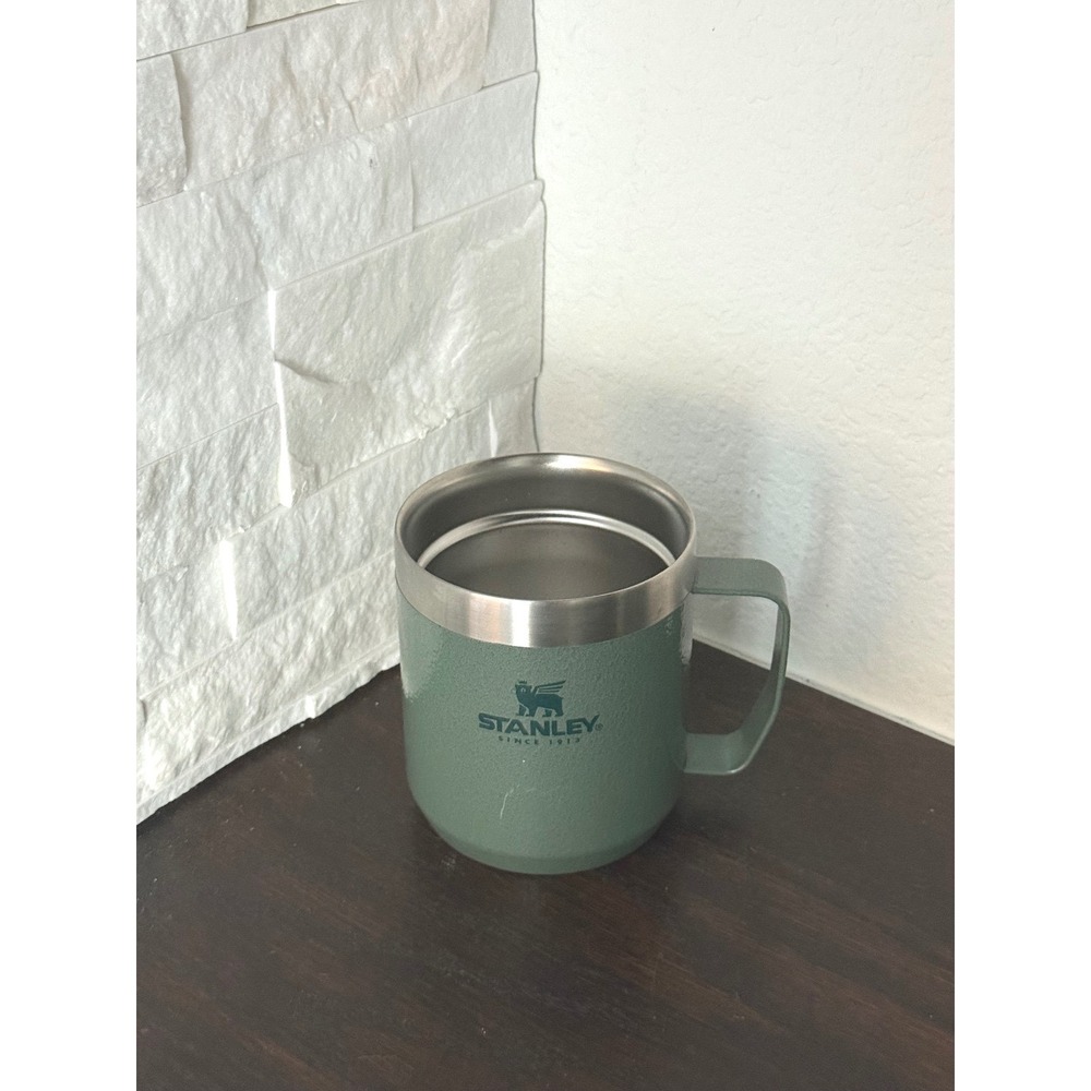 Stanley Classic Legendary Camp Mug 12oz Hammertone Green Stainless Steel No Lid